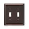 Amerelle Wall Plate, Number of Gangs: 2 Steel, Aged Bronze Finish, Bronze 163TTDB - alternate 1